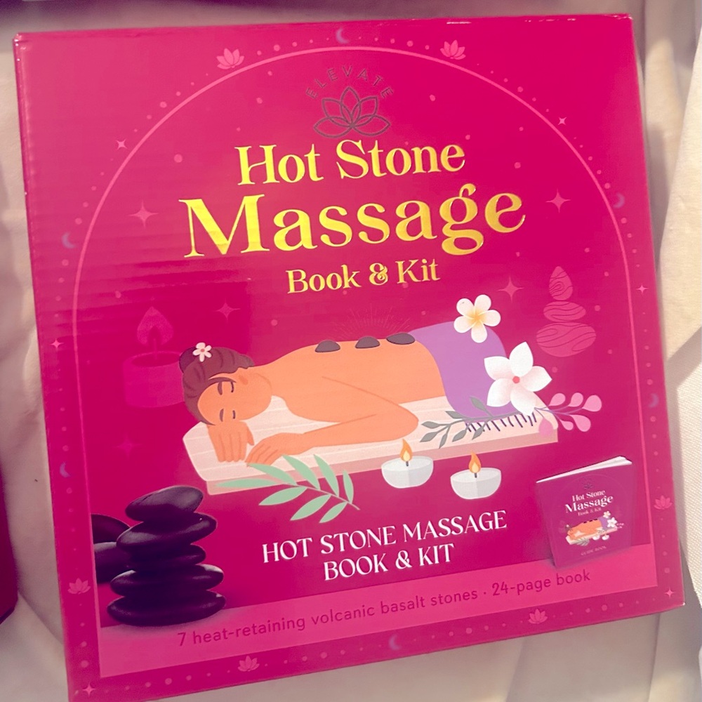 New! Hot Stone Massage Book & Kit Gift Starter Set self care